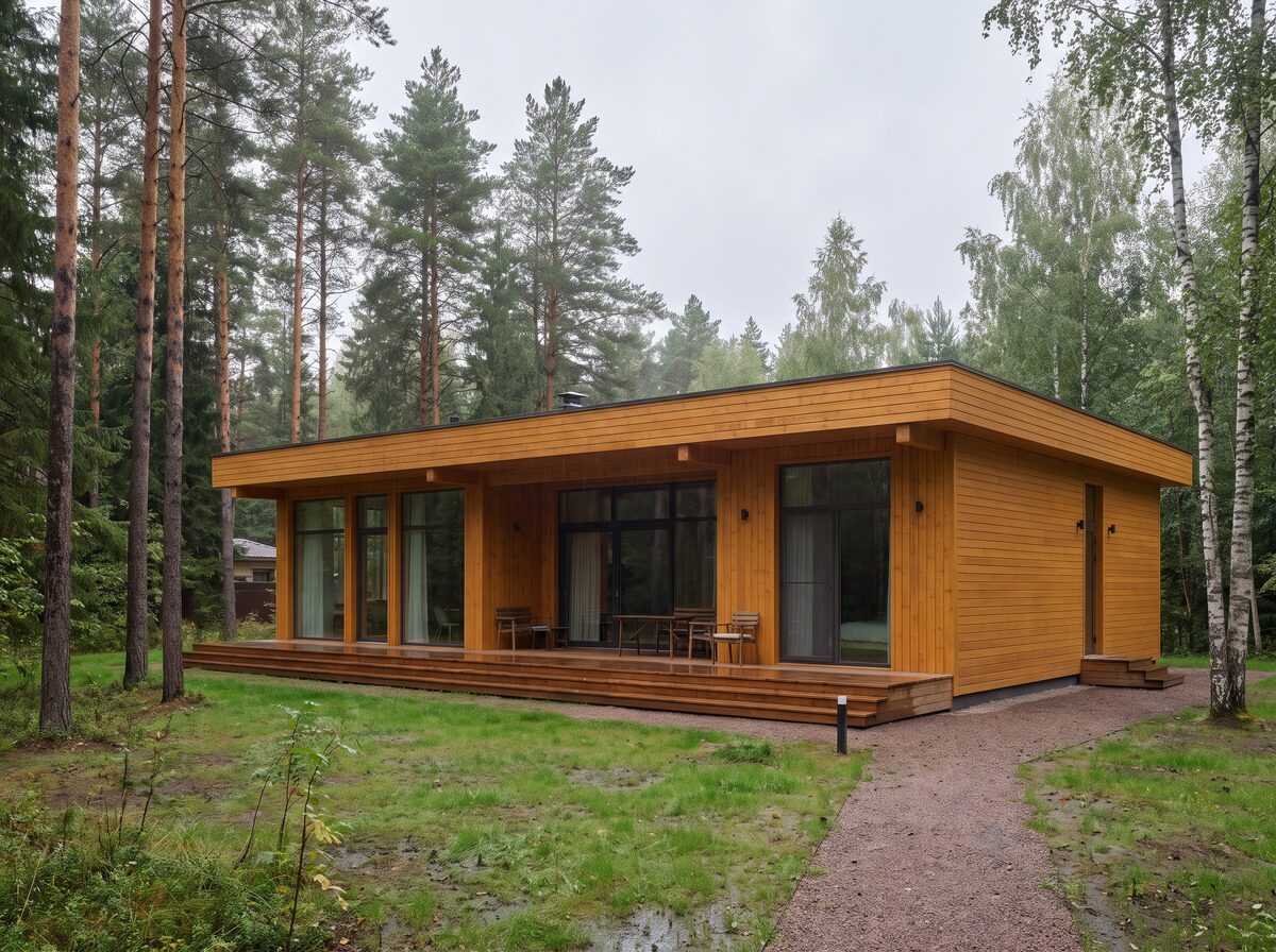 A finished glulam house