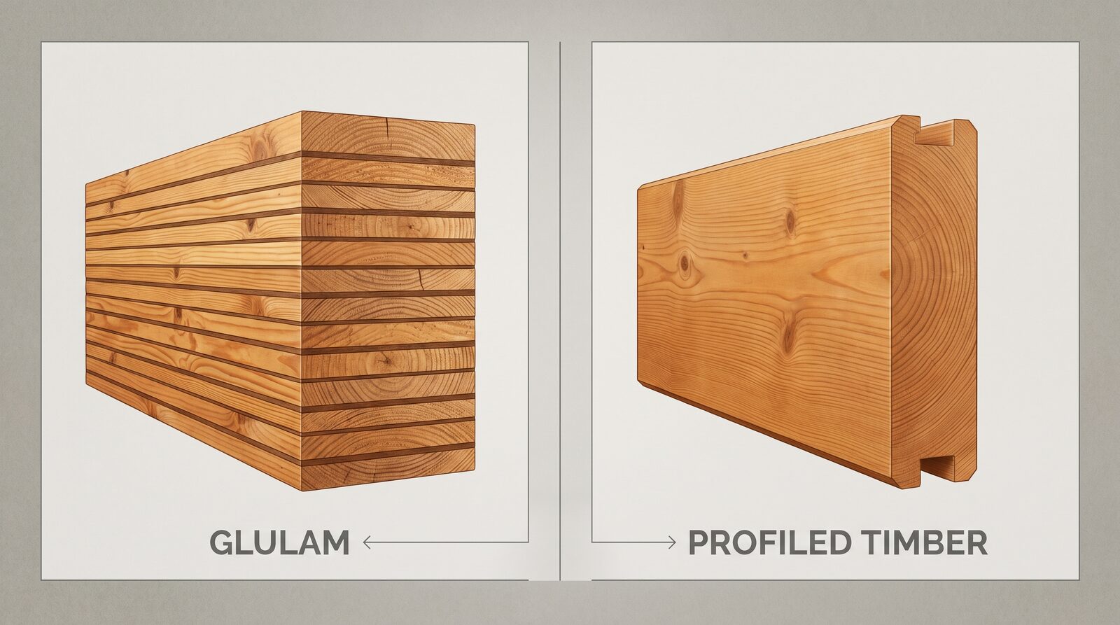 Glulam versus profiled timber